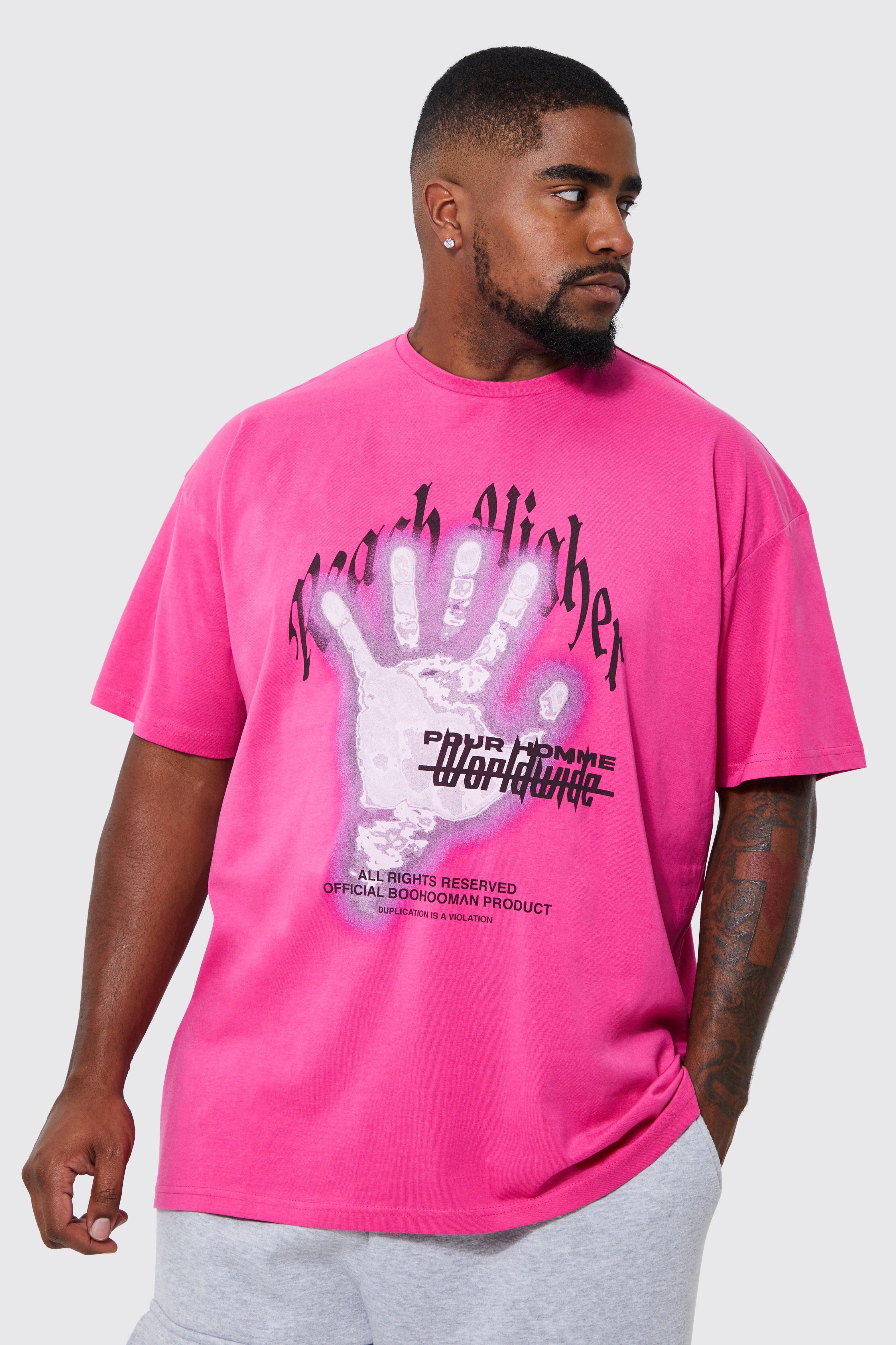 Mens pink cheap tee